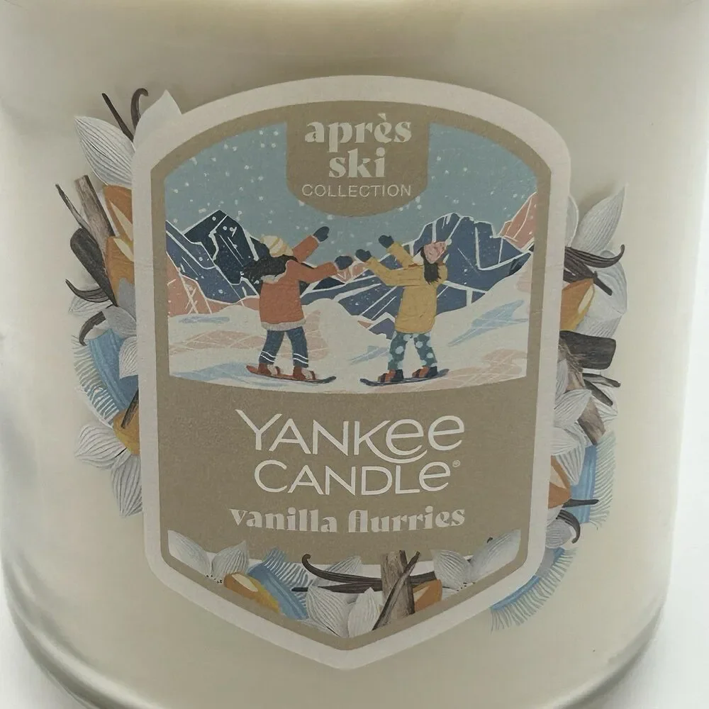 Yankee Candle Vanilla Flurries 22 oz Large Jar Candle NEW Après Ski Rare